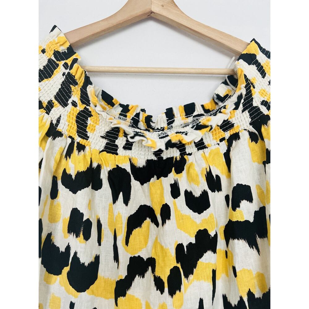 Who What Wear Linen Blend Crop Top Sz XL Off-The-Shoulder Flowy Boho - Picture 4 of 9